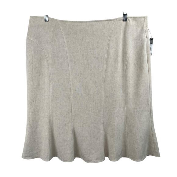 Courtenay Paneled Midi Skirt Heathered Cream NWT Plus Size 22W - Picture 1 of 14